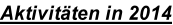 Aktivitäten in 2014
